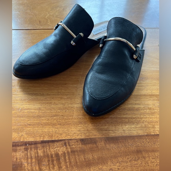 Steve Madden Women’s Black Leather Mules US8.5 - Picture 2 of 6